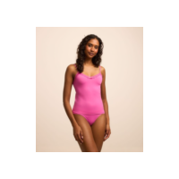 Camisete Sem bojo Alças Finas Sem Costura e com Renda Rosa