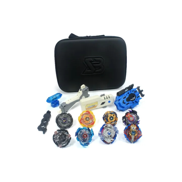 Maleta Com 8 Beyblades+ Lançador+ Beylogger+ Case/estojo Cor Sortido