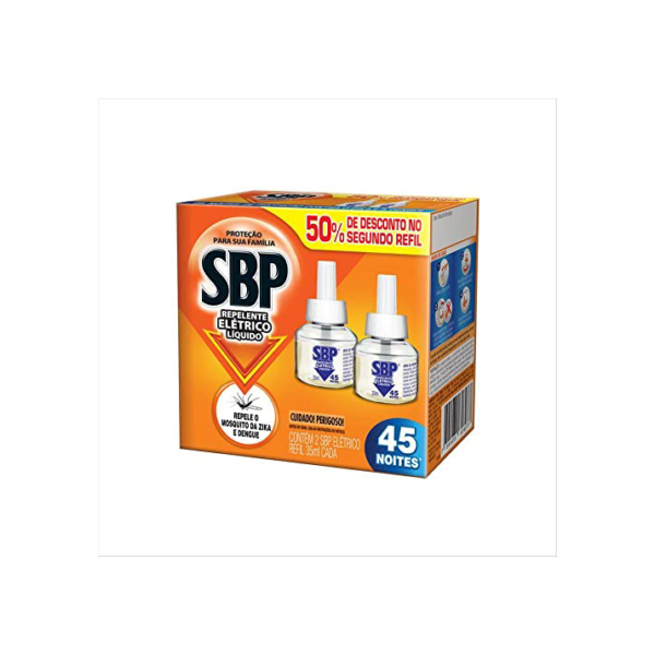 SBP Repelente Elétrico Líquido 45 Noites 50% 2ª Unidade 35Ml
