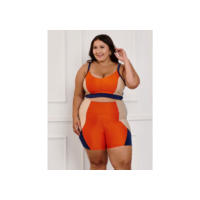 Conjunto Fitness Brilhoso Bermuda + Top S/bojo Plus Size 11201/11200