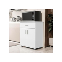 Aparador Bancada Estante Balcão Cozinha Base Micro Ondas Multiuso Mell Branco