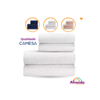 Kit Jogo De Toalha 4 peças Banho Rosto Grossa 400g/m2 Loft Especial Qualidade Camesa