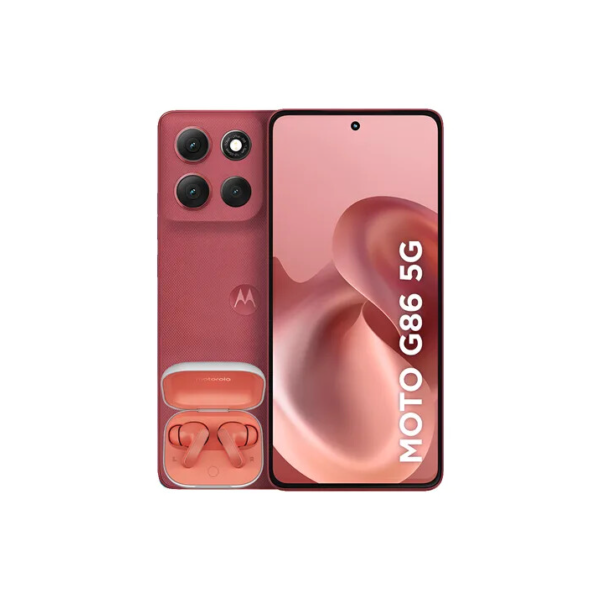 Smartphone Motorola Moto G86 5g + Moto Buds - 256gb 24gb (8gb Ram+16gb Ram Boost) Tela 1.5k Poled, 50mp Sony Camera Ois Moto Ai, Videos Em 4k, Ip68 + Ip69 - Vermelho