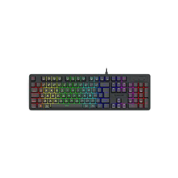 Teclado Membrana Gamer Redragon Netherbane Preto RGB K521-RGB