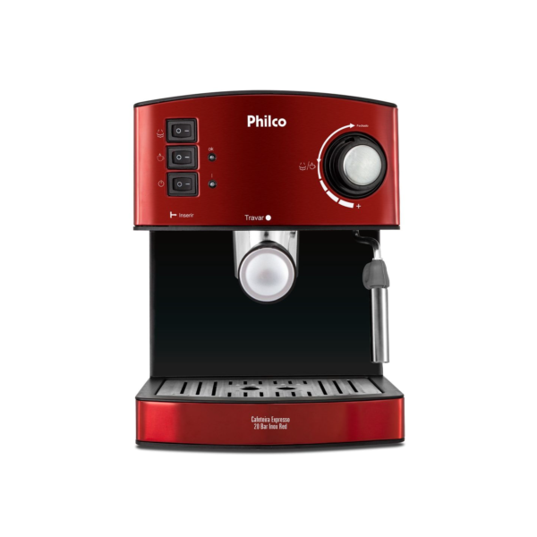 Cafeteira Expresso & Cápsulas Philco 20 Bar Inox Red PCF24