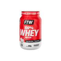 Whey Protein 100% Concentrado Pote 900g Sabor Leite - FTW