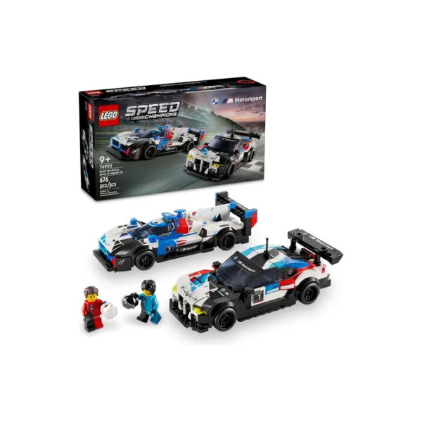 Lego Speed Champions - Carros de Corrida BMW M4 GT3 e BMW M Híbrido V8 - 676 peças