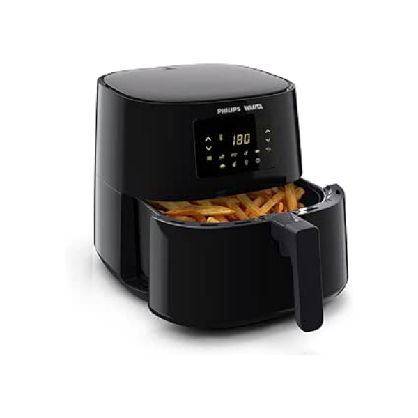 Philips Walita Preta Fritadeira Airfryer Essential XL Digital, 6.2L de capacidade, Garantia internacional de dois anos, 220V, 2000W (RI9270/91)