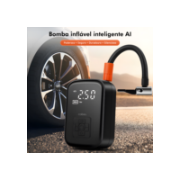 Compressor de ar Portátil, Mini Compressor de ar Portatil, Bomba de Encher Pneu de Carro, Bomba de ar Portátil， Iluminação LED