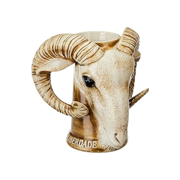Caneco em Cerâmica Maçonaria Bode 600ml Ceraflame Gifts - Areia
