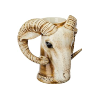 Caneco em Cerâmica Maçonaria Bode 600ml Ceraflame Gifts - Areia