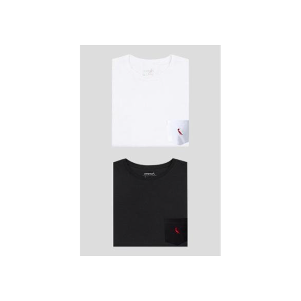 Kit 2 Camisetas Bolso Noturno E Paz Reserva - Branco+Preto