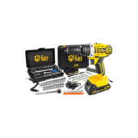 Furadeira Parafusadeira De Impacto 2 Baterias 21v 3/8 Tb-21pkx Com Jogo De Soquetes 40 Peças The Black Tools
