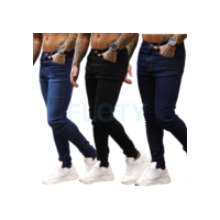 Kit 3 Calças Jeans Masculina Premium Com Elastano Modelo Slim Tradicional Direto da Fabrica