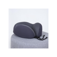 Travesseiro de Viagem - Off Night Cinza - I wanna sleep - Suporte Ergonômico Memory Foam, Compacto, Portátil e Versátil. Ideal para Viagens de Avião, Carro e Ônibus.