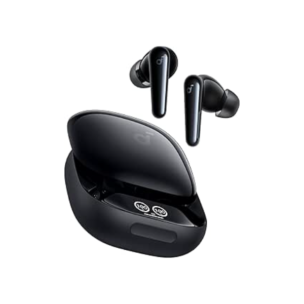 Soundcore Liberty 4 Pro da Anker Fone De Ouvido Bluetooth 5.3, Adaptativo ANC 7 Sensores, Carregamento Rápido 2X, Som Hi-Fi Studio, 6 Mics+ IA para Chamadas em Qualquer Ambiente, Preto