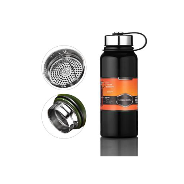 Garrafa Térmica Squeeze Academia Quente Frio Inox 1.1 Litros Top - HOME GOODS