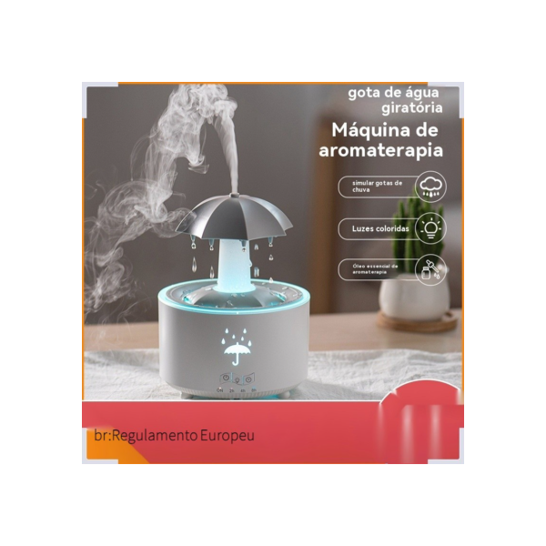 O novo umidificador de gota de água de guarda-chuva giratório para uso doméstico com grande quantidade de névoa, mesa de