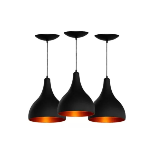 Kit 3 Pendente de Luminária Modelo Gota para Cozinha, Sala, Quarto Escritótio, Area Gourmet