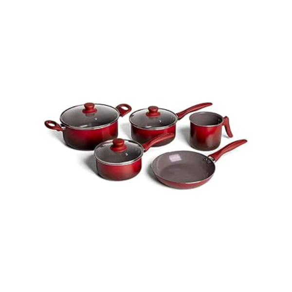 Jogo de Panelas 5 Peças Ceramic Life Easy Brinox - Vermelho