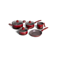 Jogo de Panelas 5 Peças Ceramic Life Easy Brinox - Vermelho