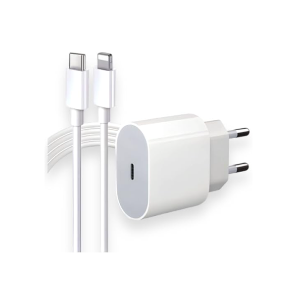 Cabo Usb-C-Lightning + Fonte Carregador 25W Turbo Compatível iPhone X Xr SE 11 12 13 14 Premium LAGUS IMP.