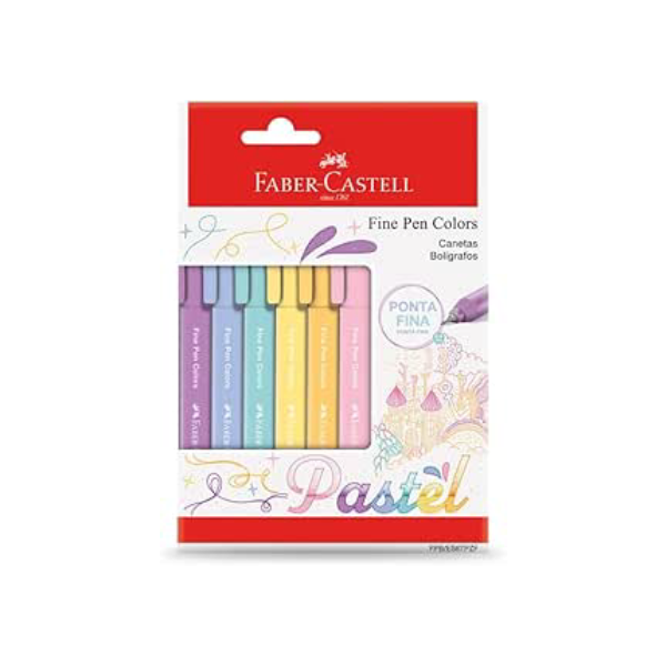Faber-Castell FINE PEN COLORS - PASTEL CTL 6 UNID., Modelo:FPB/ES6TPZF