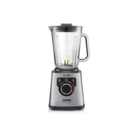 Liquidificador Arno Ultraforce Pro 1100W LN93, com App de Receitas, 6 Lâminas Powelix Life, Jarra de Vidro 2L, Resistente a Choque Térmico e Corpo Inox, Tecnologia Limpa Fácil, 220V