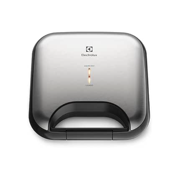 Sanduicheira grill chapa ondulada elétrico Electrolux antiaderente inox ESG20 127v