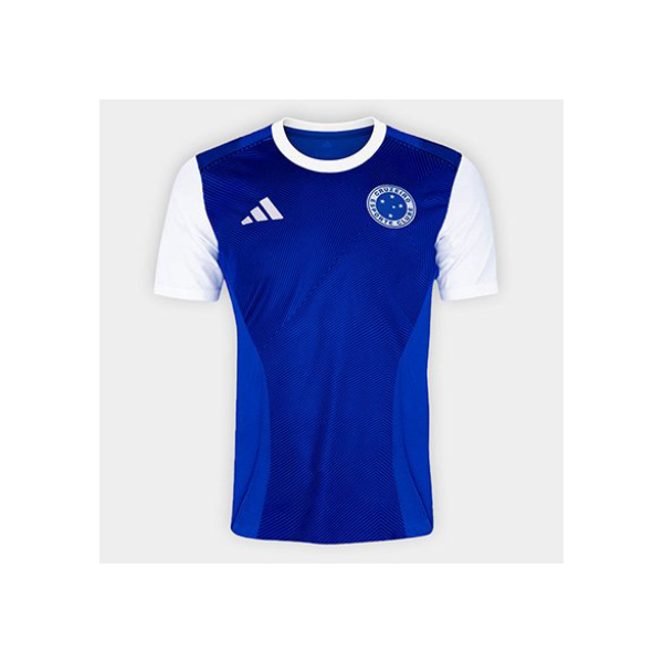 Camisa Cruzeiro 25/26 s/n Fanshirt Adidas Masculina - Azul+Branco