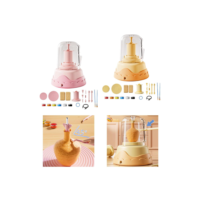[Brkesoto1] Conjunto De Rodas De Cerâmica Elétrica Para Kit De Artesanato Ferramentas De Escultura Infantil Brinquedo Ed