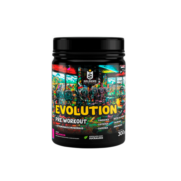 Pré Treino Evolution 300g Soldiers Nutrition Pre Workout Termogênico Energia Foco Resistência Academia