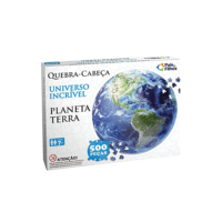 Pais & Filhos - Quebra Cabeça Redondo 500 Pçs, Planeta Terra - Premium, Multicor