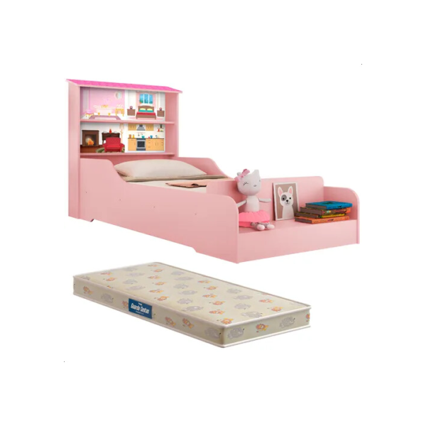 Loja Tigo cama Infantil casa menina princesa com prateleiras e colchão