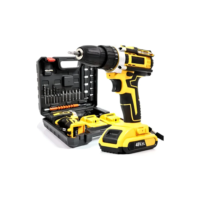 Parafusadeira Furadeira 48v Profissional 2 Baterias Sem Fio Cor Amarelo