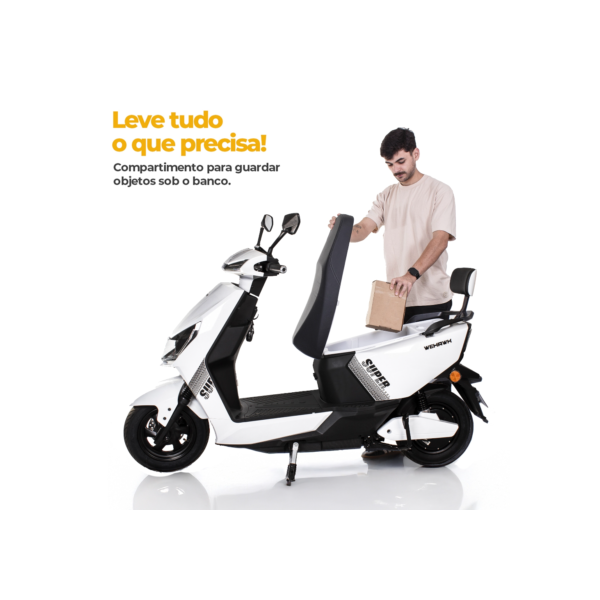 Scooter Elétrica WeHawk Modelo Super 1000W Bateria de Chumbo 60V 20Ah