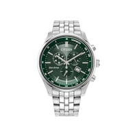 Citizen Relógio masculino clássico Corso Eco-Drive, cronógrafo, 12/24 horas, data, cristal de safira