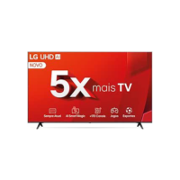 Smart TV 4K 70" LG UHD 70UT8050 Processador α5 Ger7 AI Alexa/Chromecast integrado Otimizador de Jogos webOS 24 Controle Smart Magic