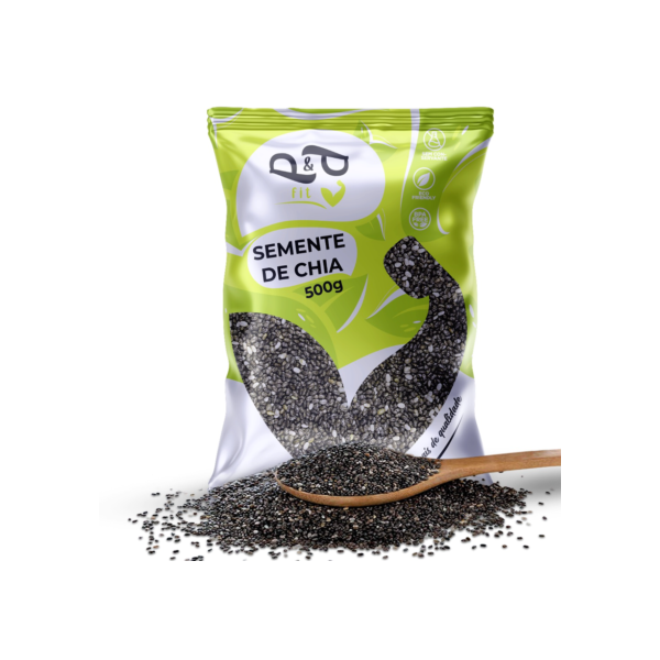 Semente de Chia 500g 100% Natural Sem Glúten e Vegano - P&P