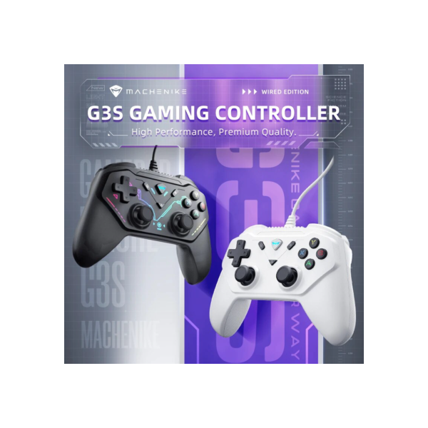 MACHENIKE-Wired Linear Effect Gaming Controller, Gamepad, Joystick, RGB, 8 Way Mecha-Tátil, D-pad, Aplica-se ao PC, Android, IVI, G3S