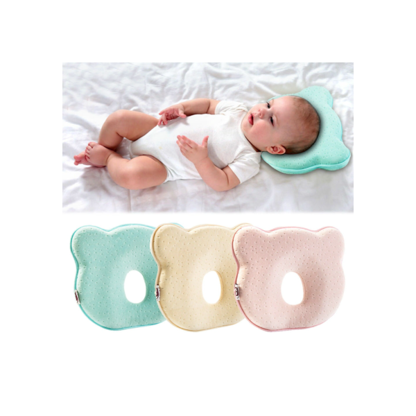 Almofada Macia Para Bebês Recém-Nascidos Espuma De Memória Respirável Moldar Os Ergonômica Evitar A Cabeça Chata