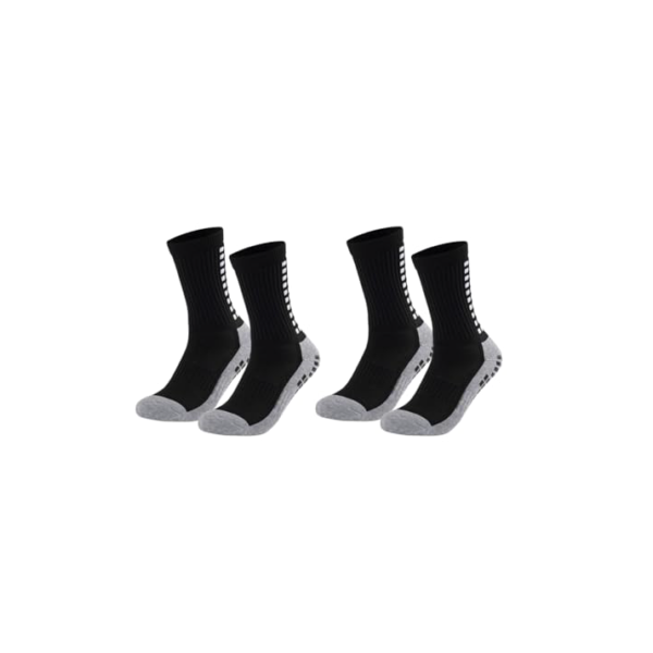 KIT 2 Par De Meia Esportiva Cano Longo Com Anti Derrapante Unissex Tamanho Ajustável Profissional Ciclismo, Corrida, Treino Academia, Triátlon Em Nylon e Poliéster LINHA PREMIUM DUPIN