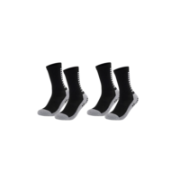 KIT 2 Par De Meia Esportiva Cano Longo Com Anti Derrapante Unissex Tamanho Ajustável Profissional Ciclismo, Corrida, Treino Academia, Triátlon Em Nylon e Poliéster LINHA PREMIUM DUPIN