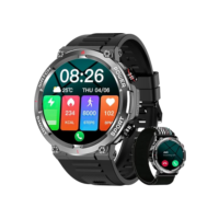 Smartwatch Militar Masculino,Relógio Inteligente com Chamadas,Tela HD de 1.39",2 Alças,100+ Modos Esportivos,Resistente à Água e Compatível com iOS e Android