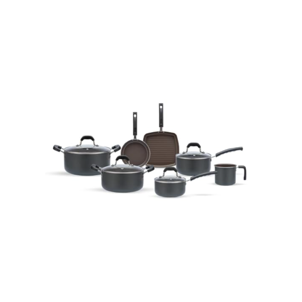 Brinox - Jogo de Panelas Antiaderente Ceramic Life 7 Peças Fine - Cinza