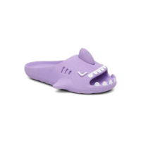 Chinelo Infantil Slide Sharky Fun Tubarão Divertido - Lilás