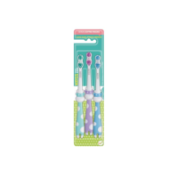 Combo Econômico Infantil com 3 Escovas Dentais, Kess, Multicor