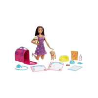 Barbie Conjunto de Brinquedo Adota um Cachorrinho Loira