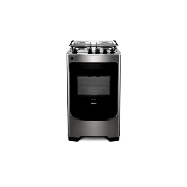 Fogão Consul 4 bocas cor Inox com acendimento automático - CFO4NAR BIVOLT