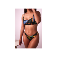 Biquíni Forrado Suplex Modelo Cropped Top Faixa E Asa Delta Moda Gringa Feminino